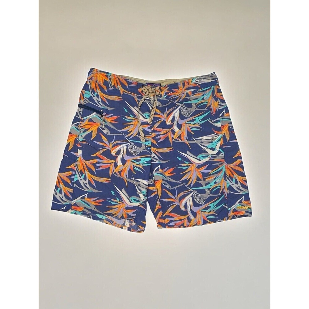 Patagonia Bird Of Paradise Print Swim Trunks Board‎ Shorts Men 34 Vietnam